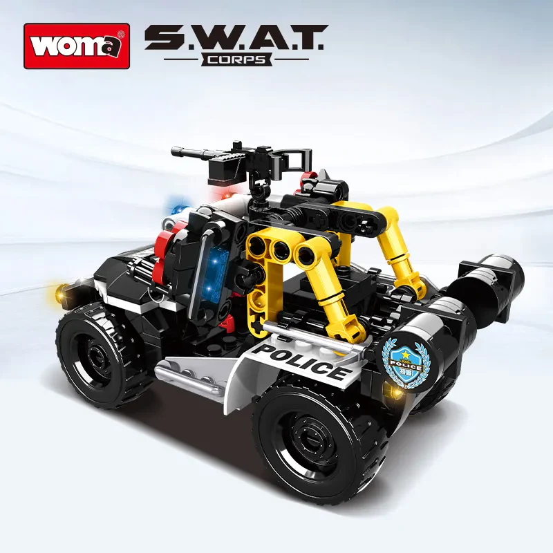 WOMA TOYS C0573 SWAT Polis Arabası Plastik Yapı Blokları