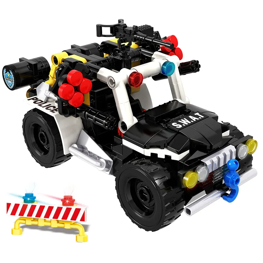 WOMA TOYS C0573 SWAT Polis Arabası Plastik Yapı Blokları