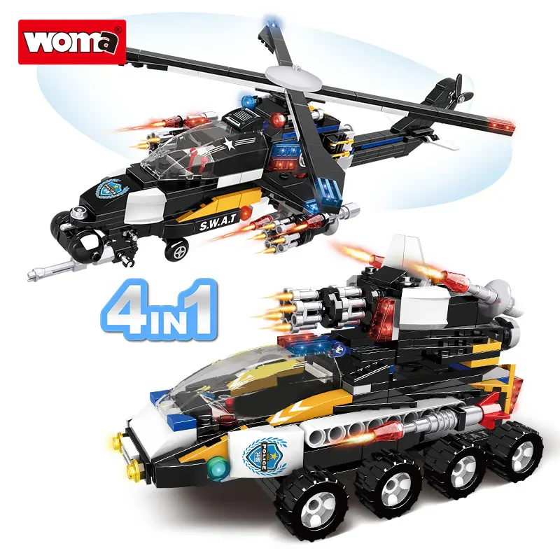 WOMA TOYS C0591 çocuklar için oyuncak araçlar: araba, helikopter ve kamyon