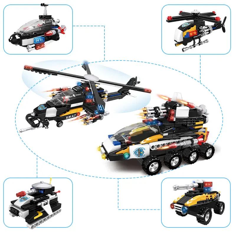 WOMA TOYS C0591 çocuklar için oyuncak araçlar: araba, helikopter ve kamyon