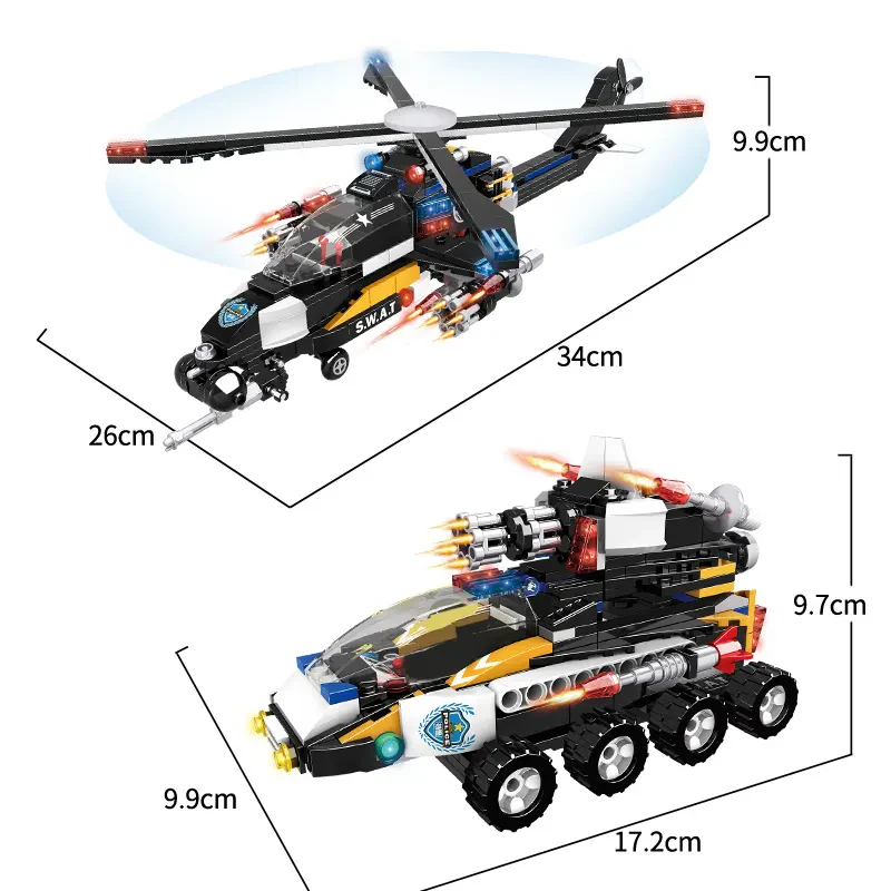 WOMA TOYS C0591 çocuklar için oyuncak araçlar: araba, helikopter ve kamyon