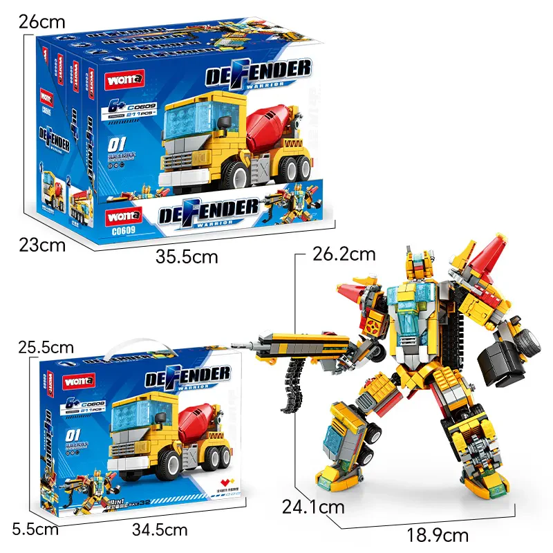 Woma Toys C0608 – Koruyucu Savaşçılar Mühendislik Aracı Yapı Blok Seti