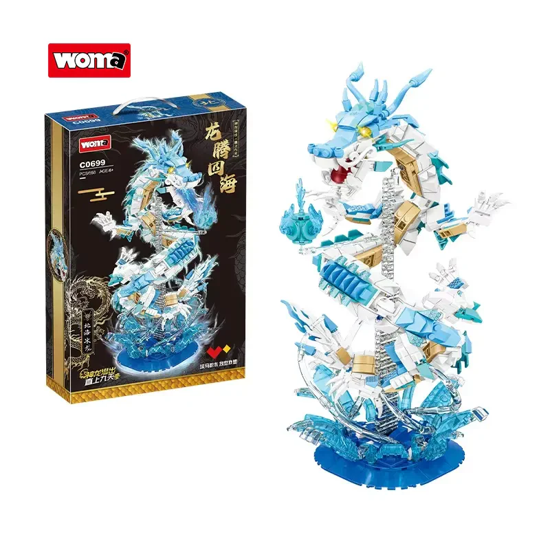 WOMA TOYS C0696-C0699 850 Parça Ejderha Tasarım Yapı Bloğu Seti