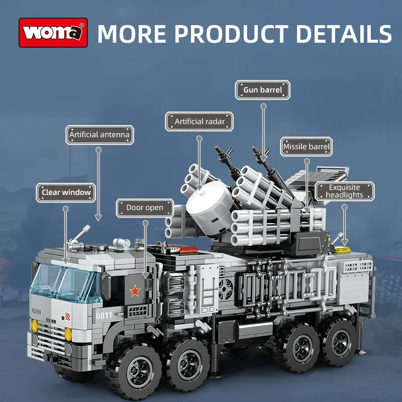 Woma Toys C0811 Askeri Figür ve Zırhlı Araç Yapı Bloğu Seti
