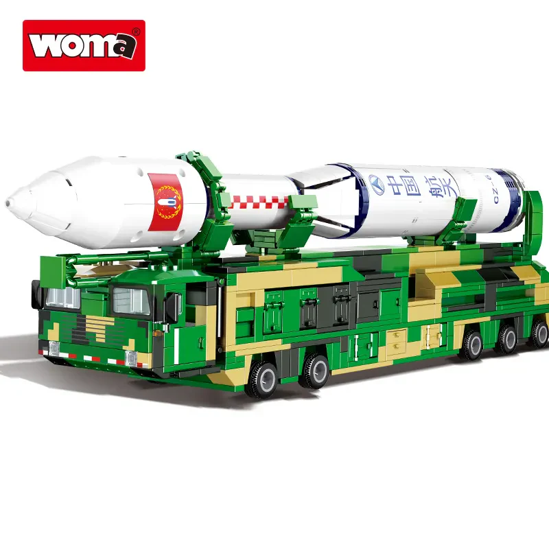 WOMA TOYS C0827 Toptan Eğitici Uzay Oyuncağı Roket Taşıyıcı Yapı Blokları