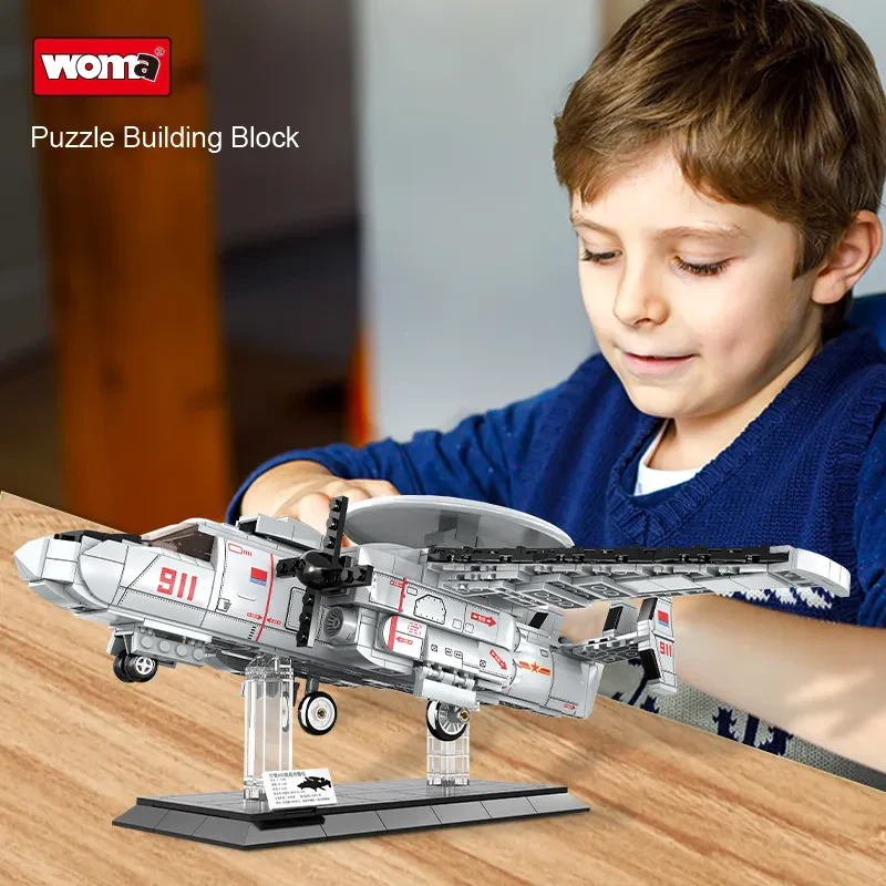 WOMA TOYS C0836 Puzzle CPC Hava Polisi Taşıyıcı Uçak Yapı Bloğu Seti