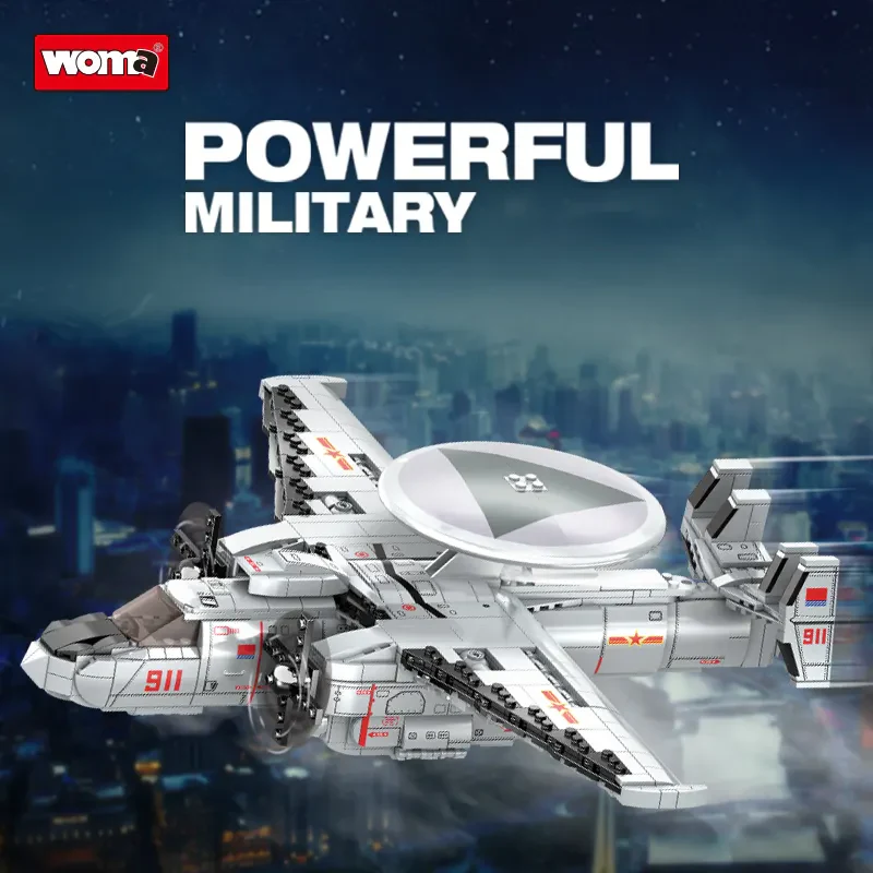 WOMA TOYS C0836 Puzzle CPC Hava Polisi Taşıyıcı Uçak Yapı Bloğu Seti