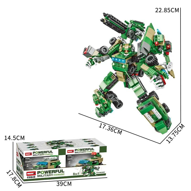 WOMA TOYS C0840 8 in 1 Askeri Robot Oyuncağı