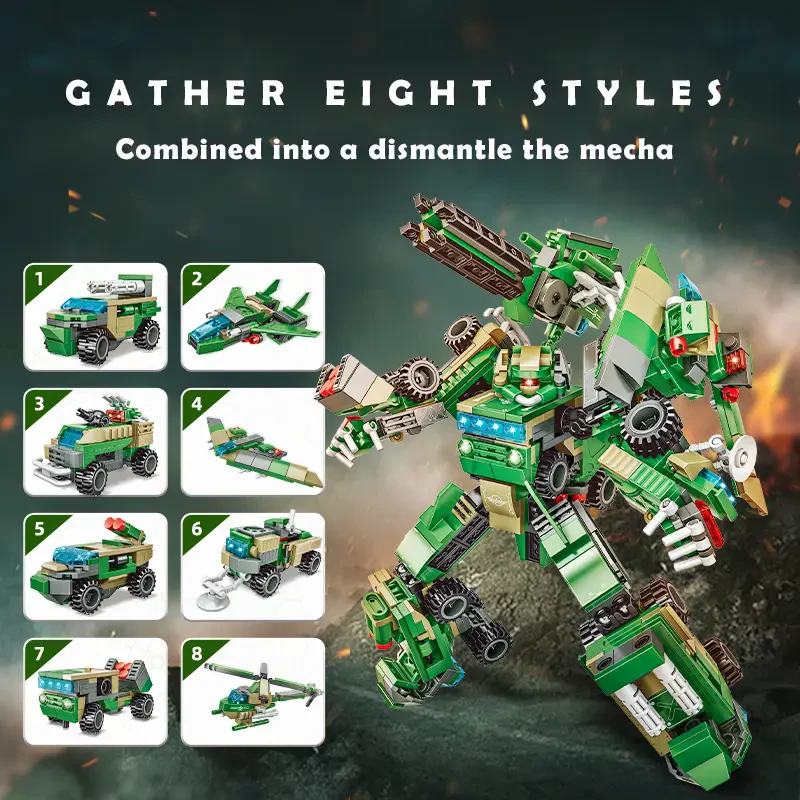 WOMA TOYS C0840 8 in 1 Askeri Robot Oyuncağı