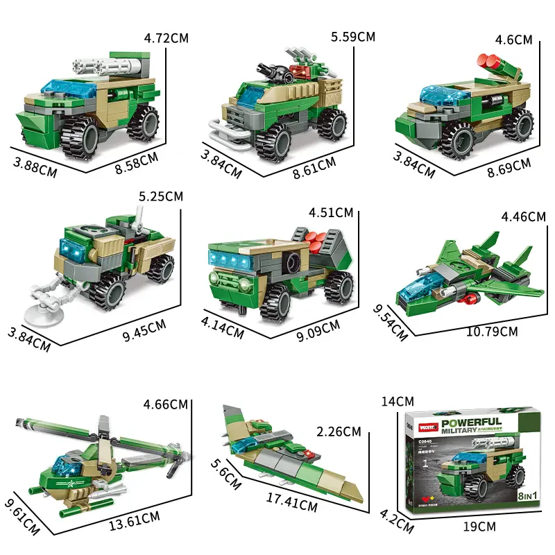WOMA TOYS C0840 8 in 1 Askeri Robot Oyuncağı