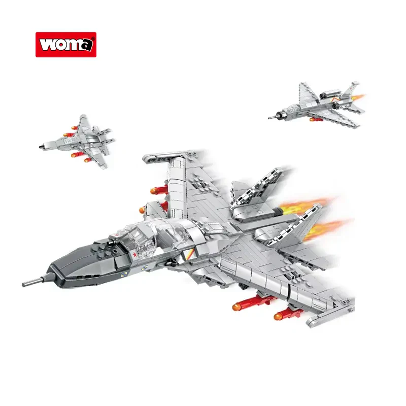 Woma Toys C0842 4’ü 1 Arada J-15 Savaş Uçağı Montaj Seti – Askeri Dönüşüm Oyuncak Modeli