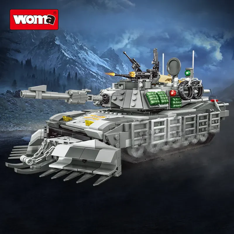 WOMA TOYS C0848 Askeri Ana Tank Yapı Bloğu Oyuncağı