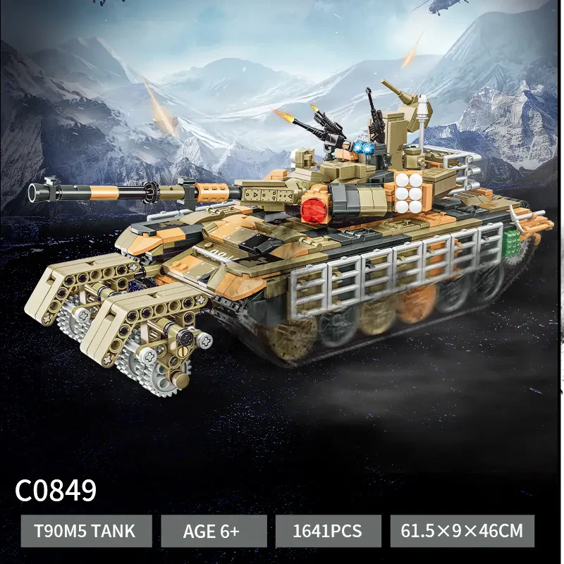 WOMA TOYS C0849 Çocuklar İçin Askeri Tank Yapı Blokları Seti