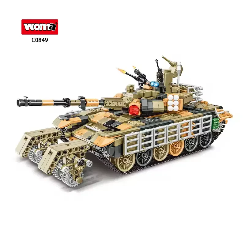 WOMA TOYS C0849 Çocuklar İçin Askeri Tank Yapı Blokları Seti