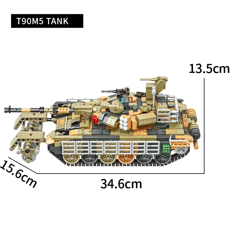 WOMA TOYS C0849 Çocuklar İçin Askeri Tank Yapı Blokları Seti