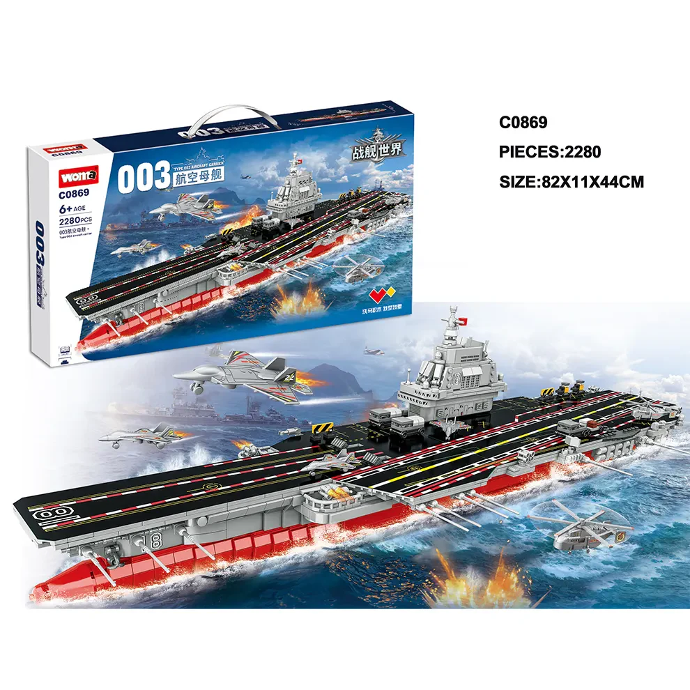 WOMA TOYS C0869 Savaş Gemisi Modeli – Eğitici Yapı Blokları Seti