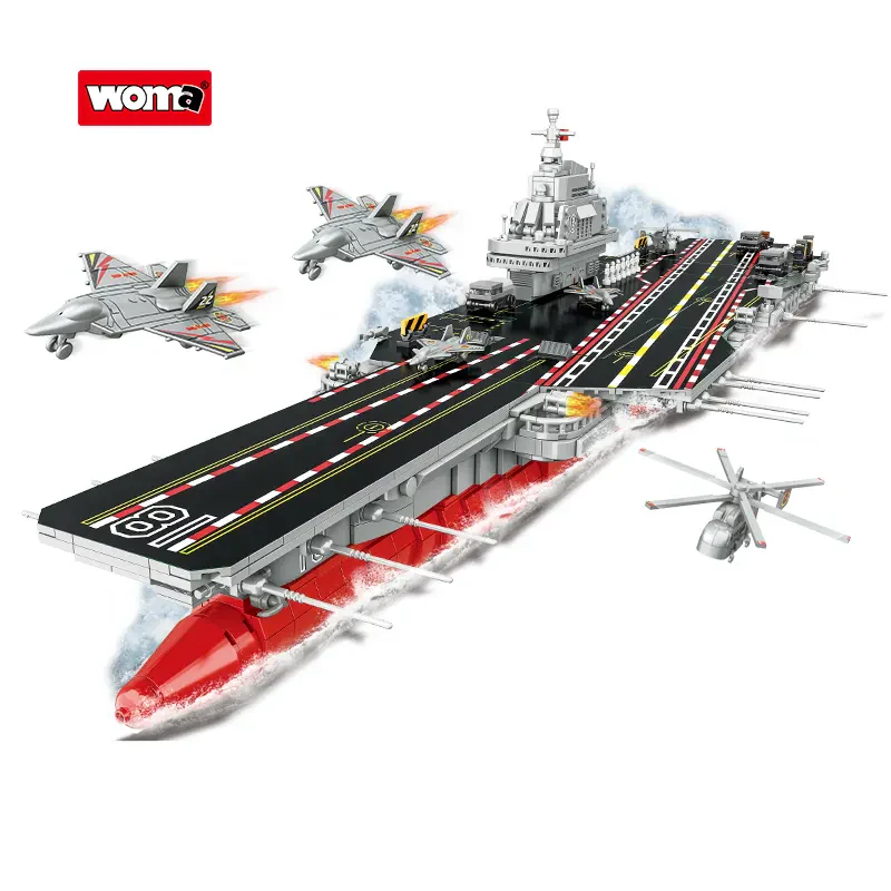WOMA TOYS C0869 Savaş Gemisi Modeli – Eğitici Yapı Blokları Seti