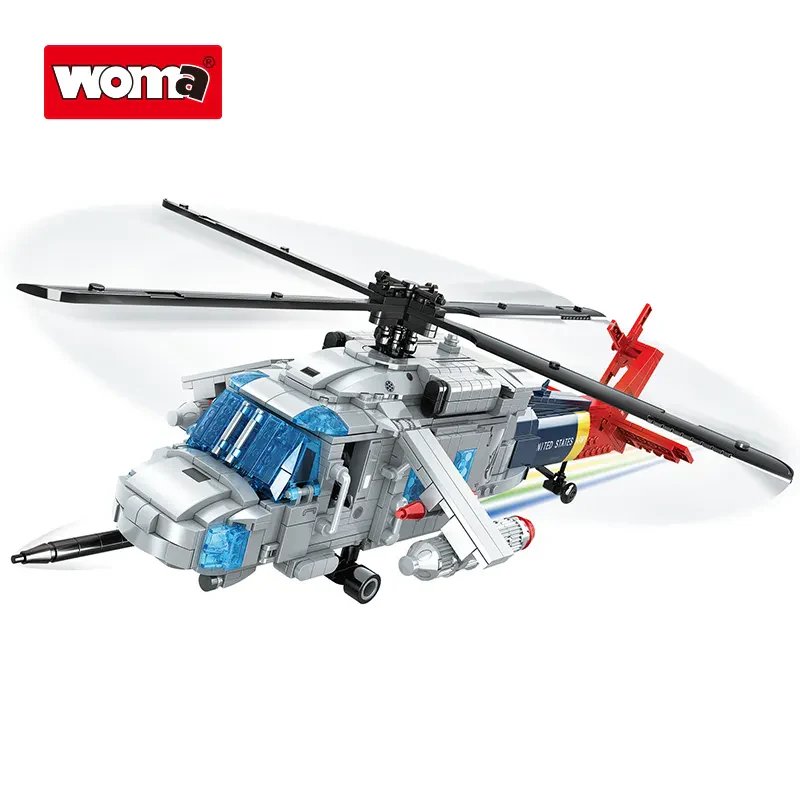 WOMA TOYS C0897 Askeri Uçak ve Helikopter Tuğla Blok Seti