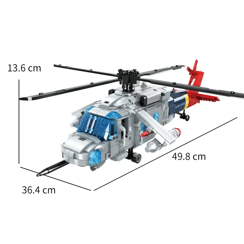 WOMA TOYS C0897 Askeri Uçak ve Helikopter Tuğla Blok Seti