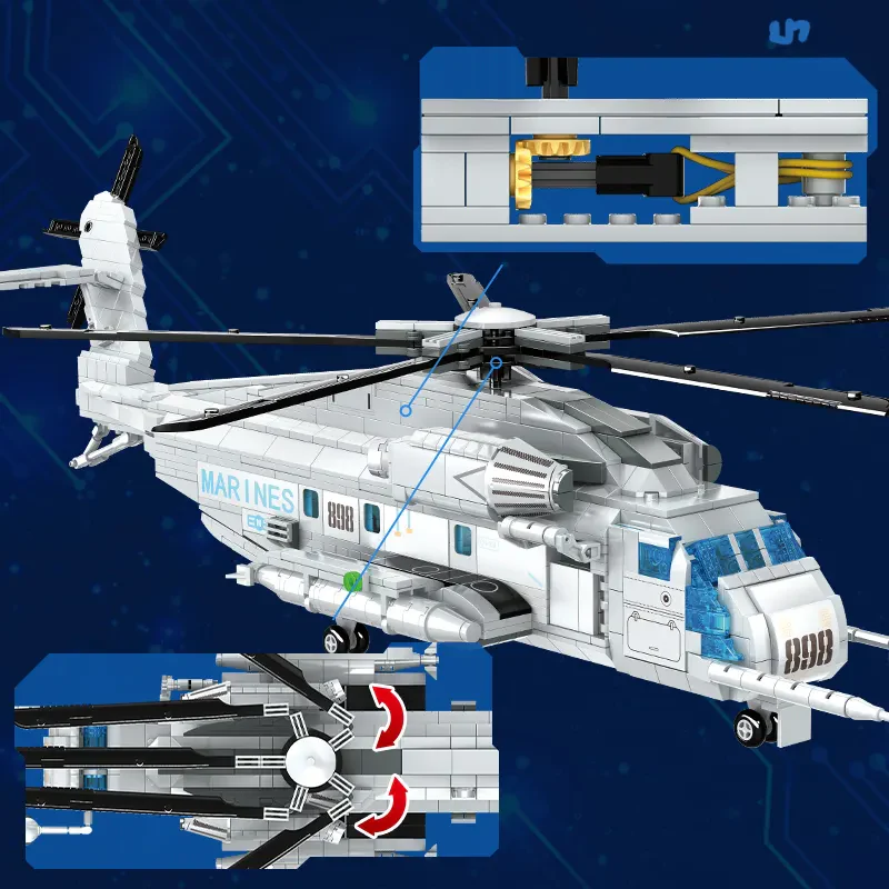 WOMA TOYS C0898 Helikopter Yapı Blokları Seti