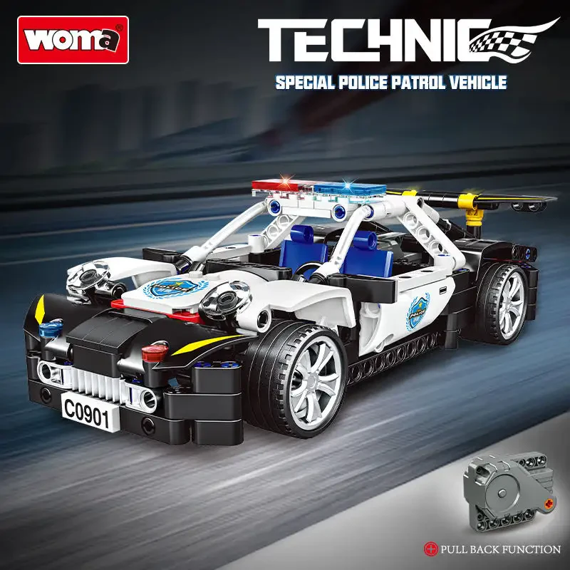 WOMA TOYS C0901 SWAT Montajlı Polis Devriye Aracı – STEM Yapı Blokları Seti