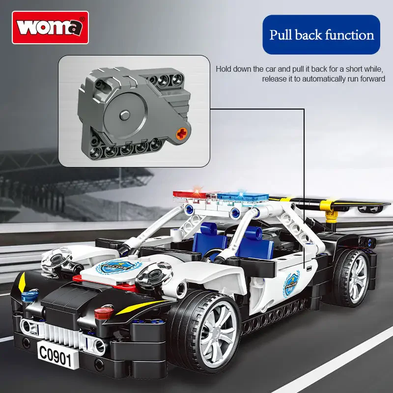 WOMA TOYS C0901 SWAT Montajlı Polis Devriye Aracı – STEM Yapı Blokları Seti