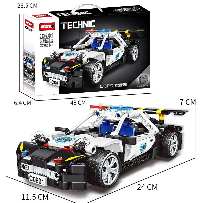 WOMA TOYS C0901 SWAT Montajlı Polis Devriye Aracı – STEM Yapı Blokları Seti