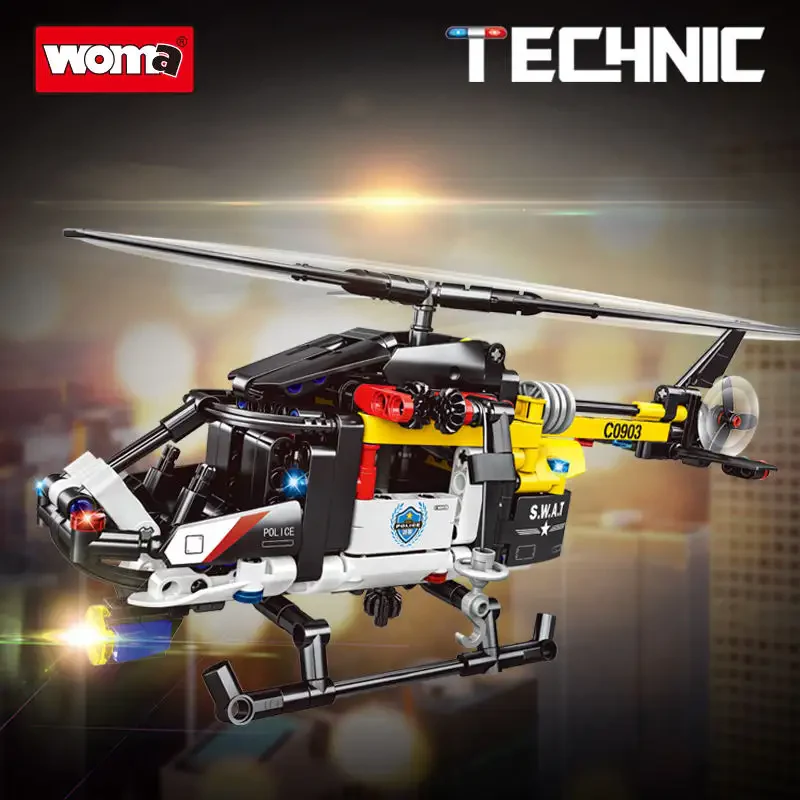 WOMA TOYS C0903 Helikopter Yapı Bloğu Seti