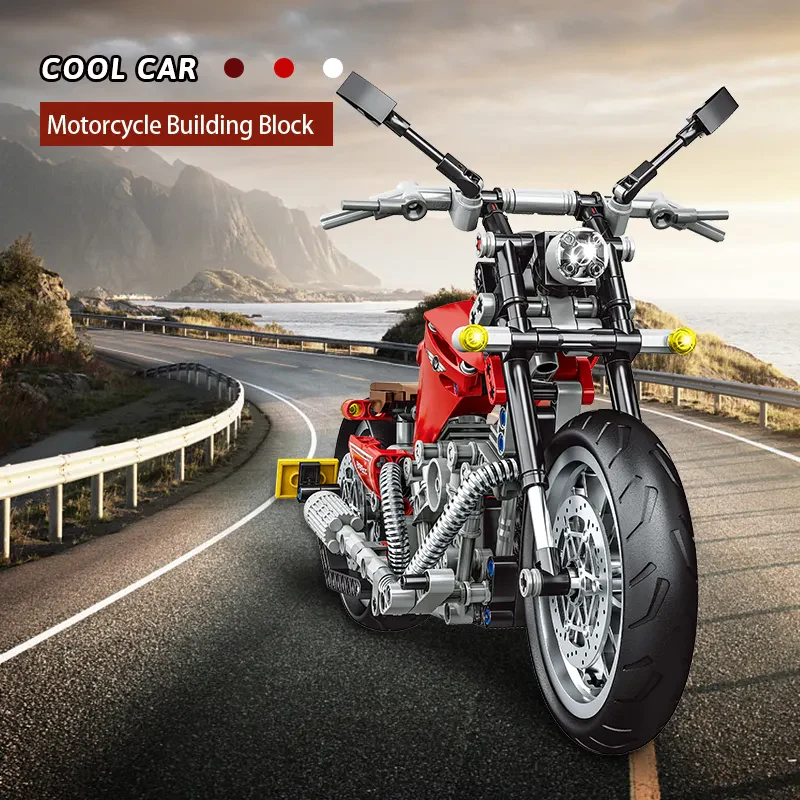WOMA TOYS C0916 Yeni Tasarım STEM Eğitimsel Motosiklet Yapı Bloğu Seti