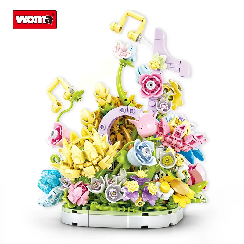 Woma Toys C2001 – 654 Parça 4’ü 1 Arada Çiçek Yapı Bloğu Seti – Eğitici Oyuncaklar