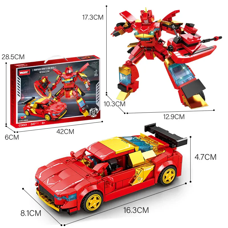 Woma Toys C3001 Aksiyon Figürü Robot Araç Seti – 8 Farklı Stil Dönüşüm Oyuncakları
