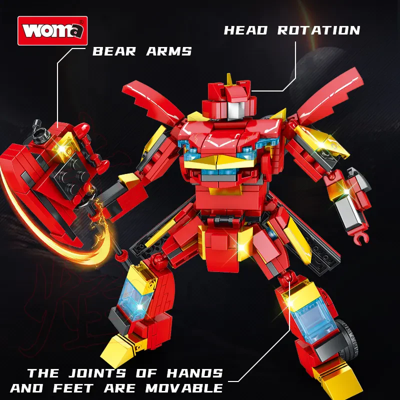 Woma Toys C3001 Aksiyon Figürü Robot Araç Seti – 8 Farklı Stil Dönüşüm Oyuncakları
