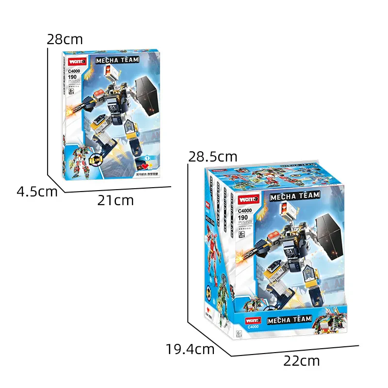 Woma Toys C4000 4’ü 1 Arada Mekanik Robot Yapı Seti