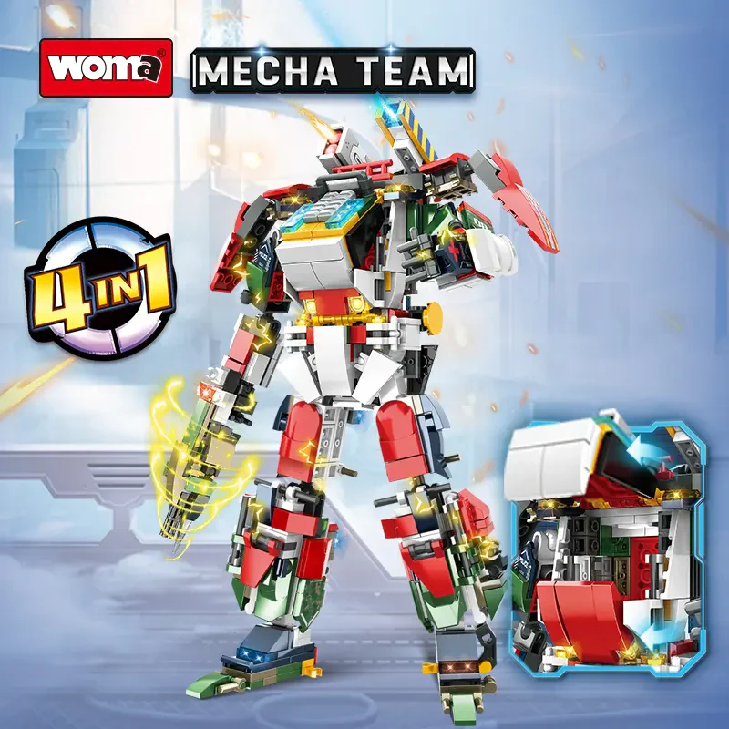 Woma Toys C4000 4’ü 1 Arada Mekanik Robot Yapı Seti