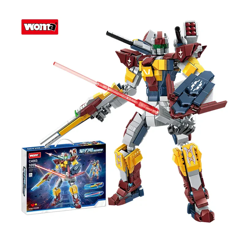 Woma Toys C4003 Mekanik Bıçaklı Saldırgan Robot Seti – 1099 Parça Yapı Blokları