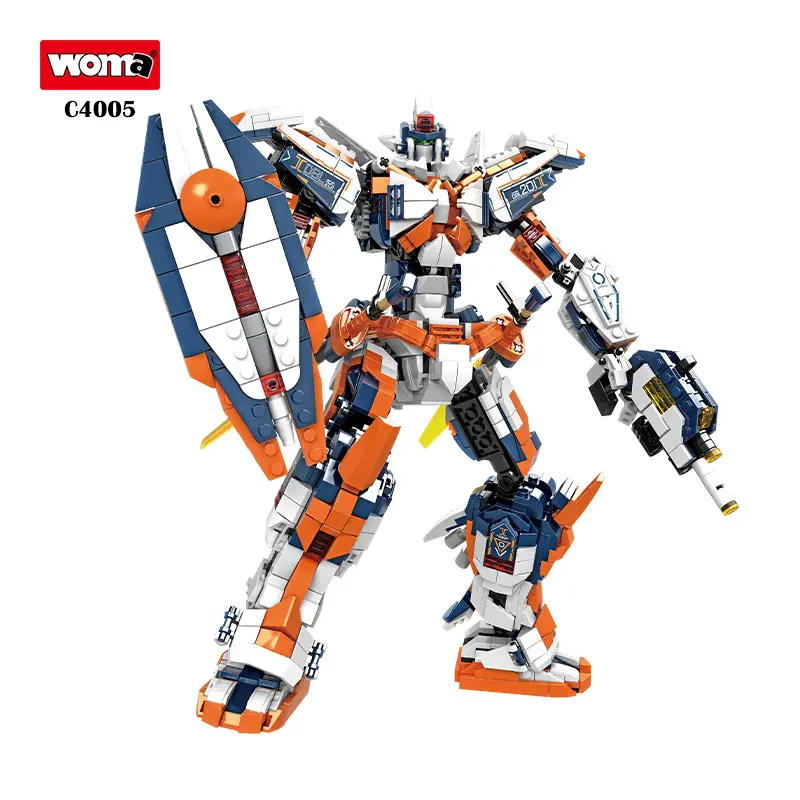 Woma Toys C4005 Mech Savaşçı Yapı Bloğu Oyuncak: Dönüşebilen Robot Modeli