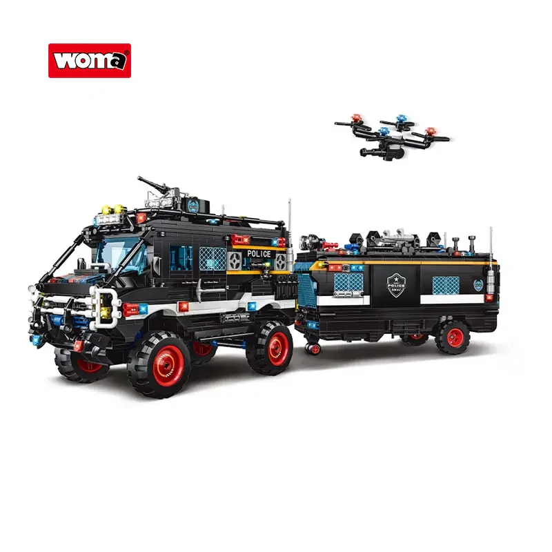 WOMA TOYS C5016 – Çocuklar için SWAT Zırhlı Araç Yapı Blok Seti