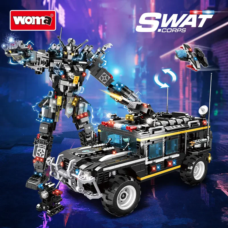 Woma Toys C5024 C5025 Değişim Robot Araba Seti