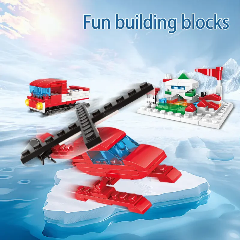 Woma Toys C6001 8-in-1 Mini Model Buz Kırıcı Gemisi Yapı Bloğu Seti