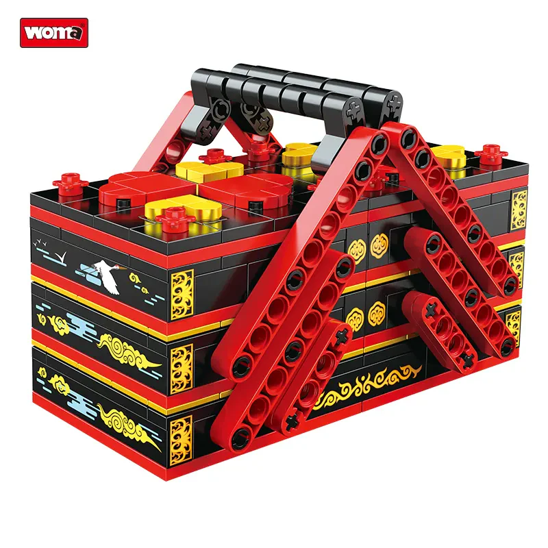 WOMA TOYS C9125 Yeni Yıl Ev Dekorasyonu: Çin Alışveriş Sepeti Yapı Seti